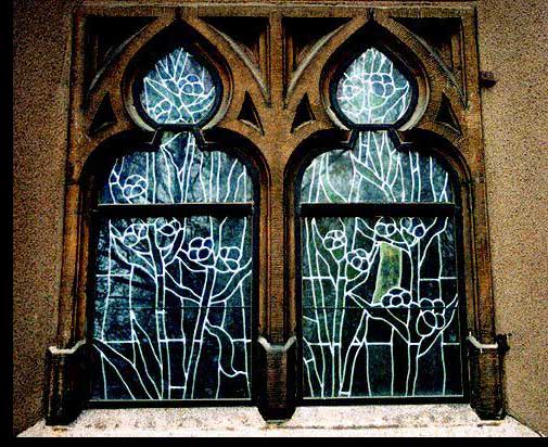 Komorowice kościół okno witraż